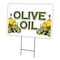 Signmission Olive Oil Yard Sign & Stake outdoor plastic coroplast window, C-2436 Olive Oil C-2436 Olive Oil - alternate 1